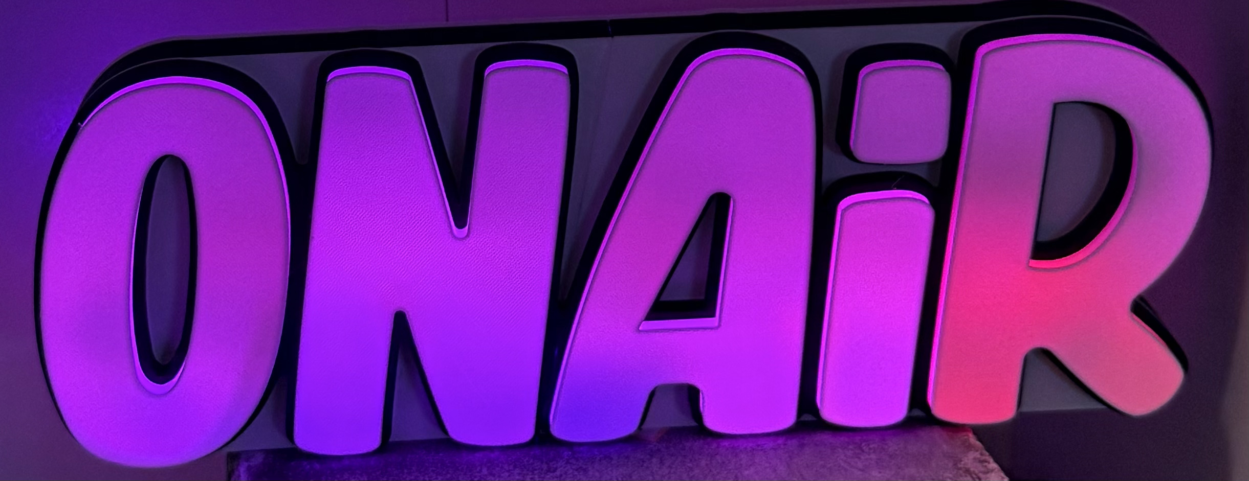 On Air custom LED sign